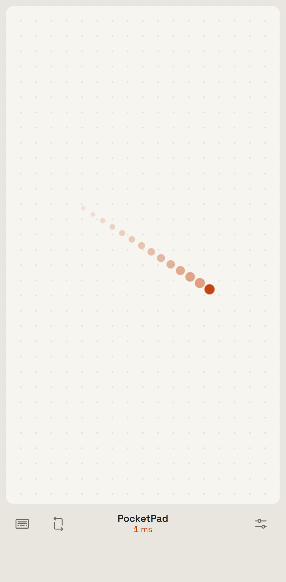 Paper theme with comet trail and dot surface